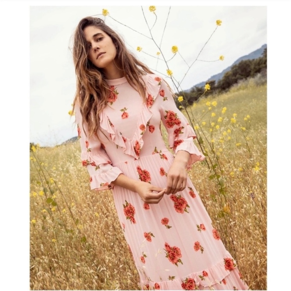 Christy Dawn Pink Floral Wedding Dress